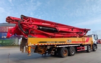 Camión Bomba de Concreto Usado Sany 62m 2020 con Chasis Mercedes Benz 180m³/h para Construcción de Infraestructuras y Edificios de Gran Altura
