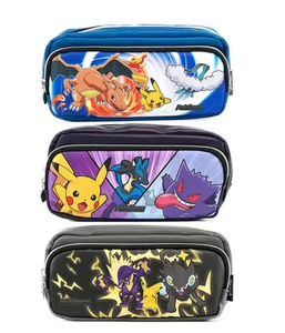 Estuche de Lápices de Felpa con Diseño Aleatorio de Dos Bolsillos, Estuche de Lápices Suave con Diseño de Anime, Material Escolar para Niños - Product Image 1