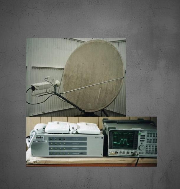 Remote Area Satellite Communication Terminal with Dish Antenna and Modem System for Emergency and Mobile Networks