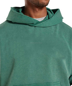 Survêtement zippé surdimensionné délavé à l'acide OEM 2026 personnalisé de qualité supérieure pour hommes, streetwear d'hiver 100% coton - Product Image 5