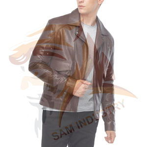 Chaqueta de Invierno de Cuero Genuino de Oveja/Vaca para Hombre, Talla Grande, Logotipo Personalizado, Resistente al Viento y al Agua, Chaqueta de Cuero de Primera Calidad - Product Image 4