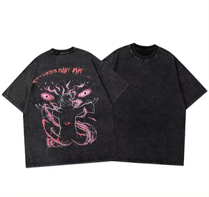 Camiseta Oversize de Gran Gramaje con Lavado Ácido Estilo Streetwear 2026 |   Camisetas con Logotipo Personalizado, Lavadas, de Alta Calidad y Agradables al Tacto - Product Image 3
