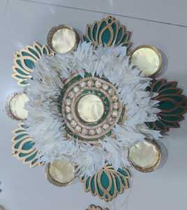 Portavelas Decorativo Clásico y Elegante de Estilo Nórdico, Hecho a Mano con Tela y Metal, Ecológico y Duradero, Ideal para el Día de San Valentín - Product Image 1