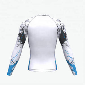 Custom Sublimation Men's <b>Long</b> <b>Sleeve</b> Rash Guard Breathable Polyester Quick Dry <b>Compression</b> <b>Shirt</b> for MMA Surfing and Water Sport - Product Image 2