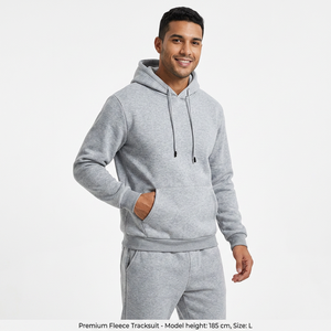 Ensemble de survêtement unisexe gris uni à capuche 100 % coton, sweat-shirt et pantalon de survêtement décontractés, coupe ample longue, pour l'automne - Product Image 6