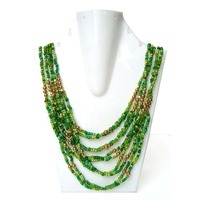 Collier de perles en verre artisanal « Aura Majestueuse Indienne » pour femme, bijoux de mode personnalisés pour fêtes, prix de gros en vrac