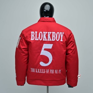 Global Ropes Embroidered Bomber <b>Jackets</b> for <b>Men</b> Red Zipper Front Patch Design Streetwear Autumn Wear with Customized Logo <b>Jacket</b> - Product Image 2