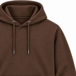 Men <b>Brown</b> Pullover Hoodie Plain <b>Long</b> <b>Sleeve</b> Casual Sweatshirt Custom Logo Streetwear Sportswear Gym <b>Top</b> Shoukat Apparel - Product Image 3