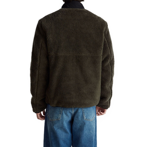 Mens Solid <b>Padded</b> Fleece Jacket ODM Service Recycled Polyester Insulation Warm Zip-Up Outerwear Pockets Urban Outdoor Use - Product Image 3
