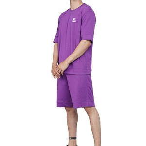 Conjuntos de Camiseta y Pantalones Cortos de Lona Transpirable para Hombre con Logotipo Personalizado Más Vendidos - Product Image 2