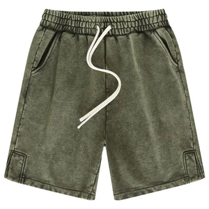 Acid Wash Vintage Eco-Friendly <b>Elastic</b> Waist Shorts Custom Fleece Cotton Gym Sweat Shorts Premium Quality Wholesale Custom Logo - Product Image 3