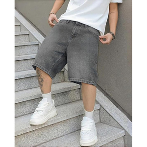 Pantalones Cortos de Mezclilla con Lavado Ácido al por Mayor, Estilo Urbano, Corte Holgado, Vintage, de Algodón, con Logotipo Personalizado, Proveedor - Product Image 3