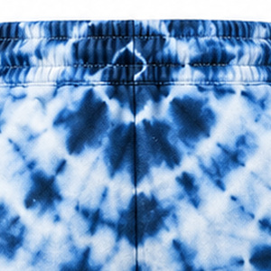 OEM <b>Mens</b> Tie Dye <b>Fleece</b> Sweat <b>Shorts</b> Adjustable Drawstring Waist Side Pockets Embroidered Casual Wear Wholesale Factory Supplier - Product Image 6