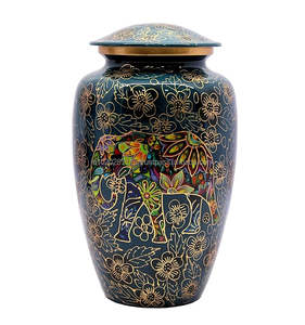 Urne de crémation en aluminium pour adultes avec des cendres humaines de forme traditionnelle et des détails artisanaux pour un souvenir significatif - Product Image 4