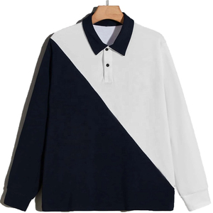 Chemise à manches longues pour homme, 100% coton, col rond, respirante, avec logo personnalisé, impression sérigraphique, sublimation, broderie - Product Image 1