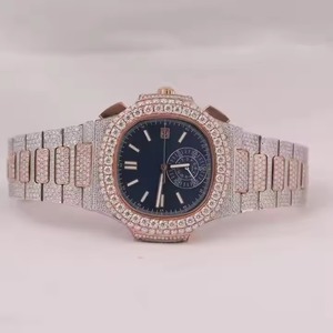 Square Moissanite Quartz <b>Watch</b> Stainless Steel <b>Bracelet</b> Sapphire Crystal Date Display Luxury Wristwatch - Product Image 1