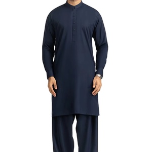 Fresh Arrivals Multi Color Casual Plus Size <b>Men's</b> Shalwar Kameez Sets Polyester/Cotton Made Plain Kurta Pajama Dress - Product Image 1