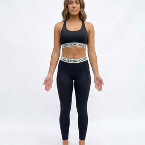 Conjunto de Yoga MIQI Apparel, Sujetador Deportivo Transpirable de Talla Grande con Soporte Alto y Cuello Halter para Mujer, para Gimnasio, Correr y Deportes - Product Image 1