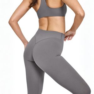 Leggings de yoga para mujer con cintura alta elástica cruzada, sin costura frontal, efecto reloj de arena, control de abdomen, levantamiento de glúteos, suaves y moldeadores. - Product Image 6