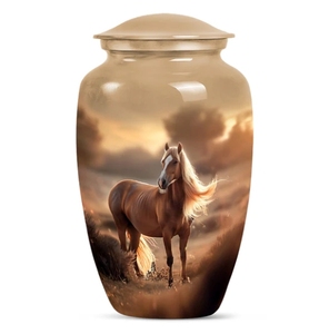 Monochrome Winter Landscape Cremation <b>Casket</b> Solid Metal Snow Forest Remembrance <b>Ash</b> Storage Urn Factory - Product Image 6