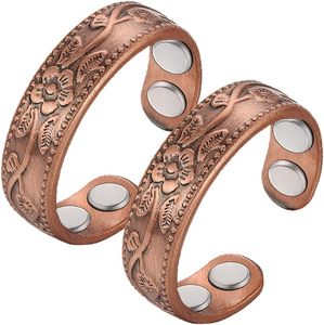 Bague magnétique en cuivre personnalisable - Bague en cuivre de haute qualité pour hommes et femmes - Product Image 3