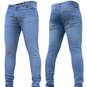 Pantalon en jean pour homme sur mesure, coupe classique, denim de haute qualité, décontracté, effet vintage, extensible, grandes tailles - Product Image 2
