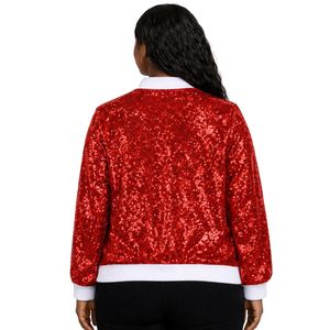 Delta Sigma Theta Red <b>Sequin</b> <b>Jacket</b> for Women Comfortable Fit Premium Fabric Greek Sorority Apparel Casual Wear - Product Image 2