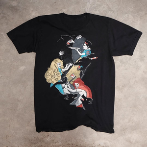 เสื้อยืดคัตแอนด์ซอว์พิมพ์ลายกราฟิกวินเทจแบบ DTG ผ้าฝ้าย 100% ทรงดรอปไหล่ ล้างสีแบบแอซิดวอช สำหรับผู้ชาย - Product Image 1