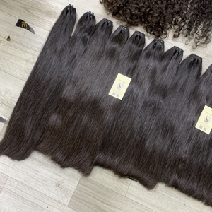 Mèches à double tirage personnalisées, bouclées, ondulées et droites, cheveux vierges vietnamiens, extensions de cheveux humains non traités de l'usine - Product Image 3