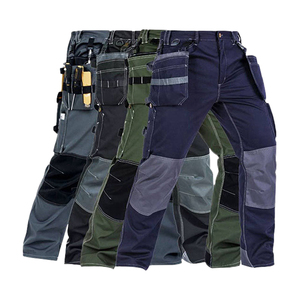 Workwear Cargo <b>Pants</b> Fleece <b>Lined</b> Work Trousers Repairmen Factory Mechanic Work Men's Work Jeans Multi Pockets Breathable Fabric - Product Image 5