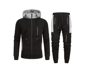 Nouveau survêtement décontracté pour homme en polyester/coton, coupe ample, respirant, séchage rapide, idéal pour le jogging - Product Image 2