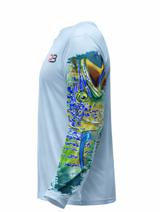 เสื้อเชิ้ตตกปลาบูลดอลฟินสำหรับผู้ชาย แขนยาว แห้งเร็ว สวมใส่สบาย เหมาะสำหรับนักตกปลา - Product Image 4