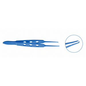 เครื่องมือผ่าตัดตาแบบคีมจับเนื้อเยื่อ Blue Titanium Bishop Harmon Iris Forceps สำหรับการจับเนื้อเยื่ออย่างแม่นยำในห้องผ่าตัด - Product Image 5