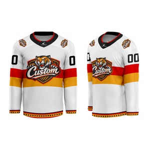 Camisetas de Hockey sobre Hielo Ligeras, Transpirables, con Diseño a Cuadros, Servicio OEM Personalizado, Bordadas, Sublimadas, con Tejido Elástico en Cuatro Direcciones - Product Image 6
