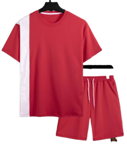 Ensemble de sport décontracté pour homme, dernière collection, respirant, 100% coton velours tissé, écologique, ODM, 2 pièces, chemise et short - Product Image 1