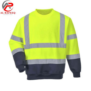 Sudadera de Trabajo Personalizada al Por Mayor para Hombre, Sudadera Reflectante de Alta Visibilidad con Cuello Redondo para Invierno, para Mujer - Product Image 1