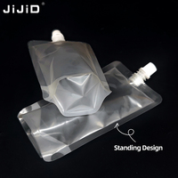 JIJID Pochette liquide personnalisée rechargeable avec bec verseur debout Sac d'emballage de jus et boissons de sécurité en PE