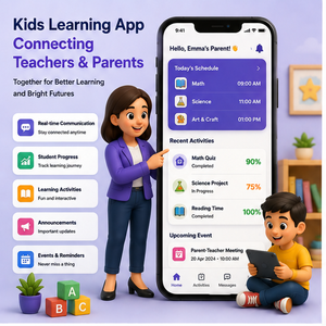 Écosystème d'apprentissage pour enfants, développement, communication parent-professeur, analyse, mobile, web - Product Image 1