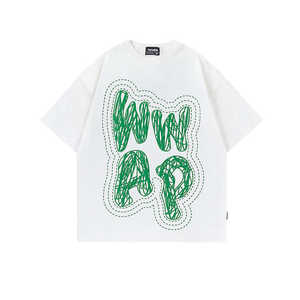 Camiseta de Hombre de Gran Gramaje con Estampado Gráfico y Lavado Ácido, de Lujo, Estilo Boxy y Corta - Product Image 2