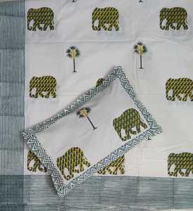 Sábana Plana King Size de Algodón Puro con Estampado Artesanal, 200 Hilos, Ecológica, Suave para la Piel, para Todas las Estaciones - Product Image 2