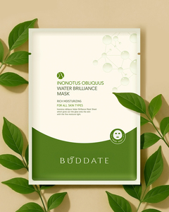 Masque hydratant, nourrissant et éclaircissant BUDDATE à l'extrait de champignon Inonotus Obliquus (Chaga) - Échantillon revitalisant pour la peau - Product Image 6