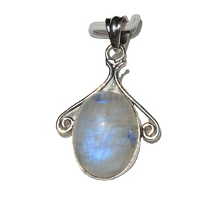 Natural Moonstone Pendant Necklace Signature Gem Piece Healing <b>Crystal</b> <b>Top</b> Grade Unisex Artisan Gemstone Jewelry Sterling Silver - Product Image 1
