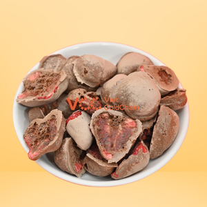 สตรอว์เบอร์รีอบแห้งเคลือบช็อกโกแลตพรีเมียม |   ขนมผลไม้กรอบอร่อย ไม่ใช่พืช GMO รสหวานอมเปรี้ยว จำหน่ายแบบขายส่ง - Product Image 1