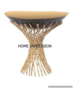 Bol décoratif de service alimentaire de table de maison de conception de tendance avec le support en métal pour des accessoires de vaisselle à la maison pour des fournisseurs en gros - Product Image 1