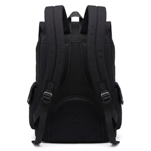 Mochila para Portátil Negra de Primera Calidad con Detalles Marrones, Múltiples Bolsillos, para Viajes, Negocios, Escuela, para Hombres y Mujeres, Diseño Personalizado - Product Image 4