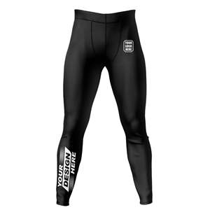 Leggings de sport sublimés à effet froncé, sans couture, pour hommes, extensibles, respirants, en polyester, avec logo personnalisé, faible MOQ - Product Image 4
