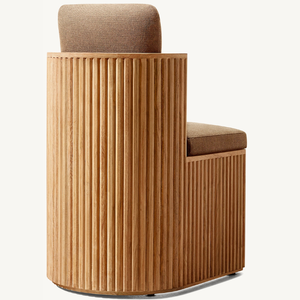 Armless <b>chair</b> furniture made of strong and durable teak <b>wood</b> for outdoor use with strong and aesthetic legs - Product Image 6