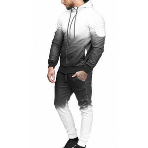 Conjuntos deportivos para hombre, ropa deportiva para exteriores, conjunto de sudadera de 2 piezas, chándal personalizado para hombre - Product Image 2