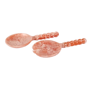 Ensemble d'ustensiles à salade en résine perlée faits à la main, écologiques, FAIZA CRAFT, élégants, durables, compatibles lave-vaisselle et micro-ondes - Product Image 4