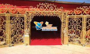<b>Moroccan</b> Wedding Entrance With Decor Panels South Indian Wedding Entrance Decor Arches Grand Wedding Entrance With <b>Mirror</b> Frames - Product Image 6